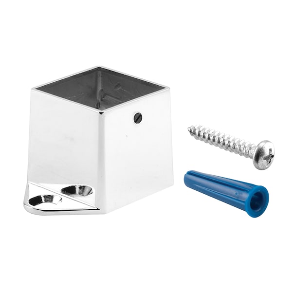 Prime-Line Square Post Shoe, 1-3/4 in., Cast Zamak Construction, Chrome Plated Finish (Single Pack) 656-6671 - main